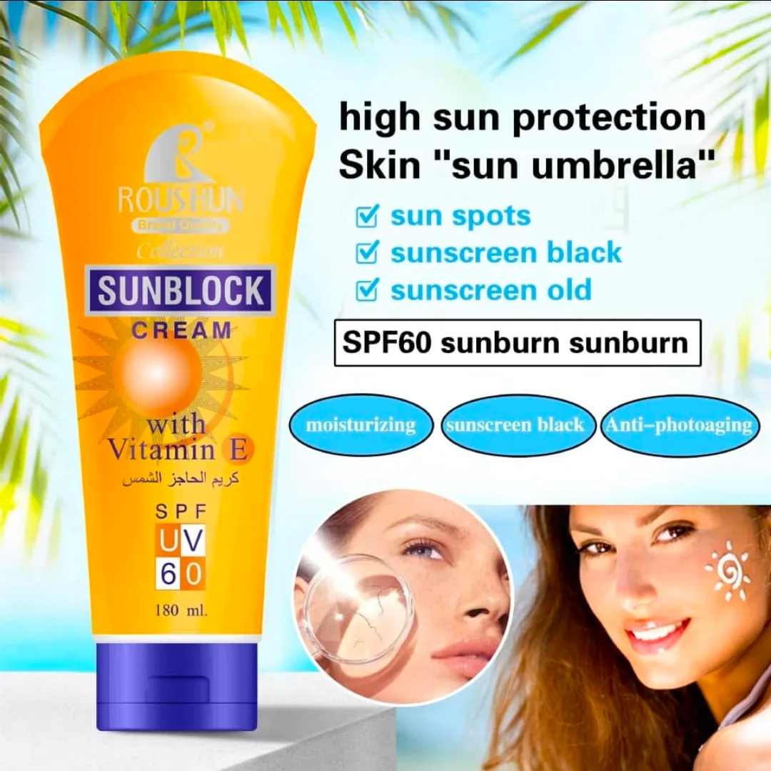 Roushun Sunblock 60 Anti-aging Cream With Vitamin E (180ml)
