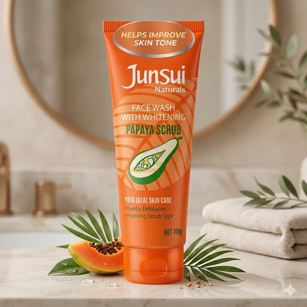 Junsui face wash papaya scrub 100g