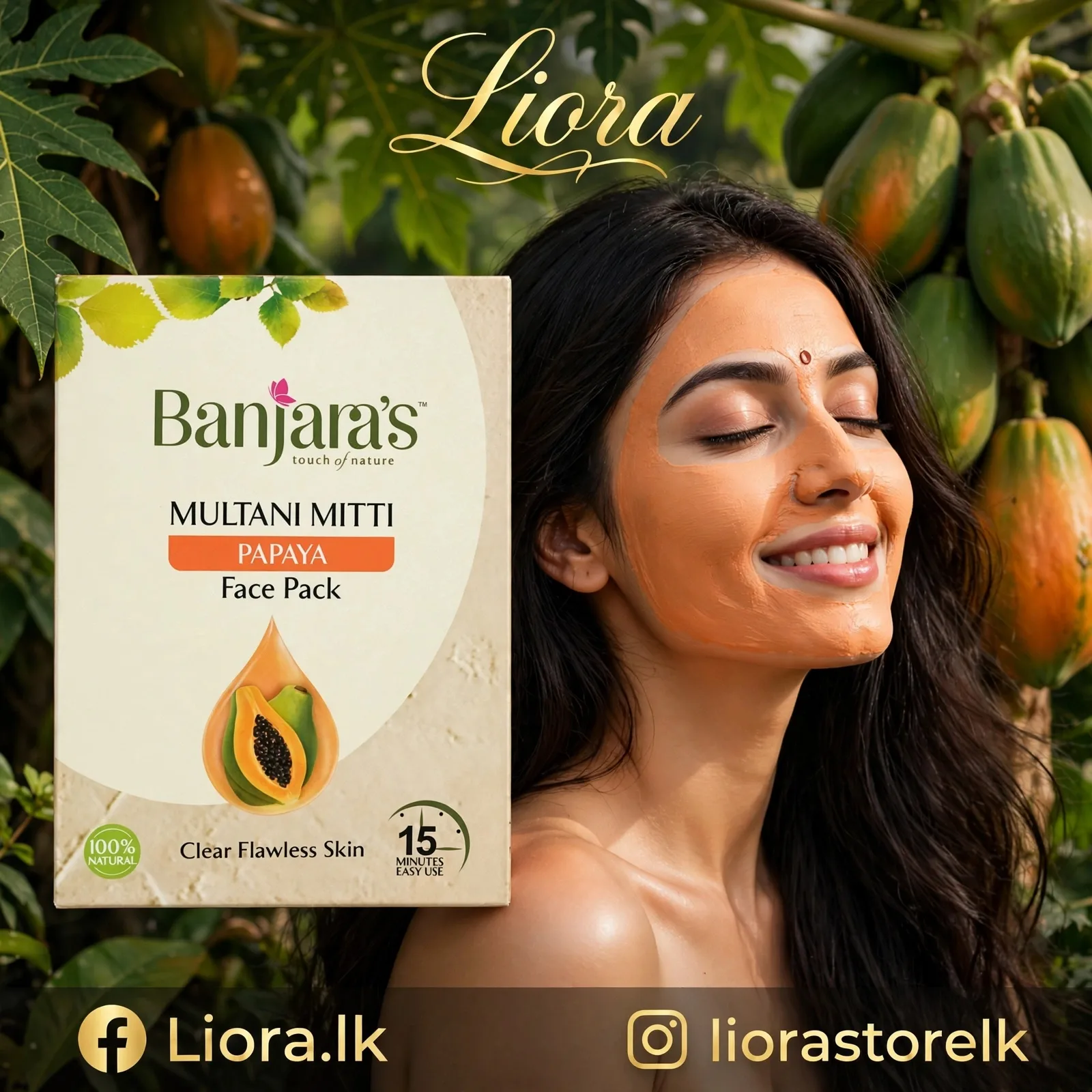Banjara's Multani Mitti Papaya Face Pack 100 g