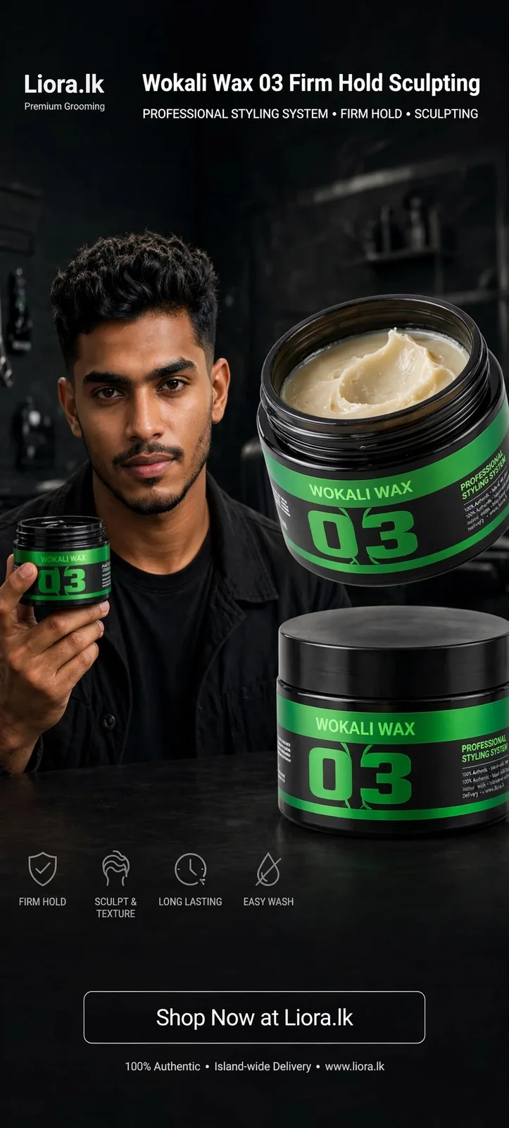 Hair wax wakali firm hold sculpting No.03