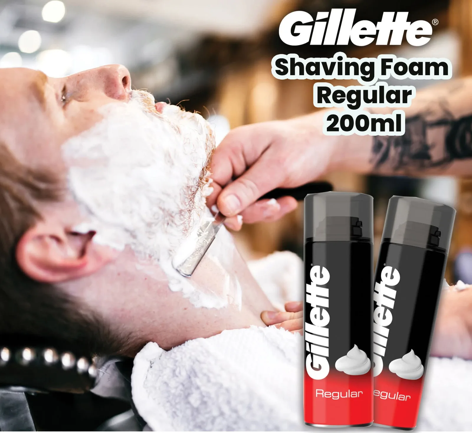 Gillette Shave Foam Regular 200ml