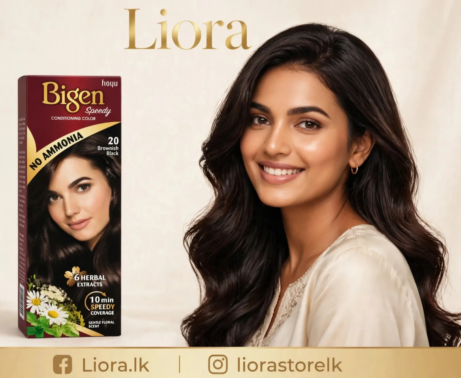 Bigen Speedy 20 Brownish Black No Ammonia (40g×2)