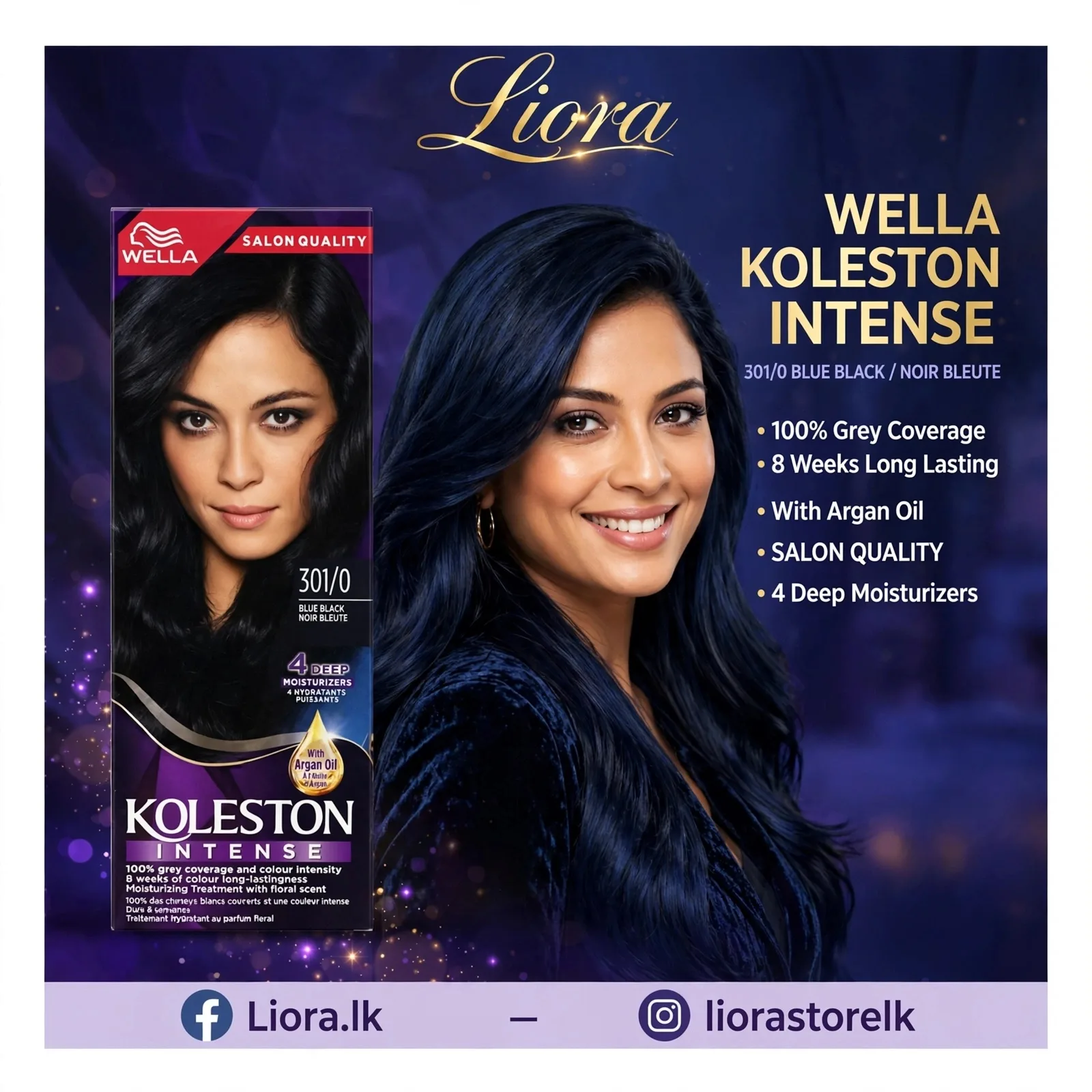 Wella Koleston Intense hair Colour Blue Black 301/0