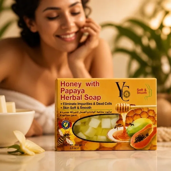 YC honey with papaya herbal soap skin soft & smooth