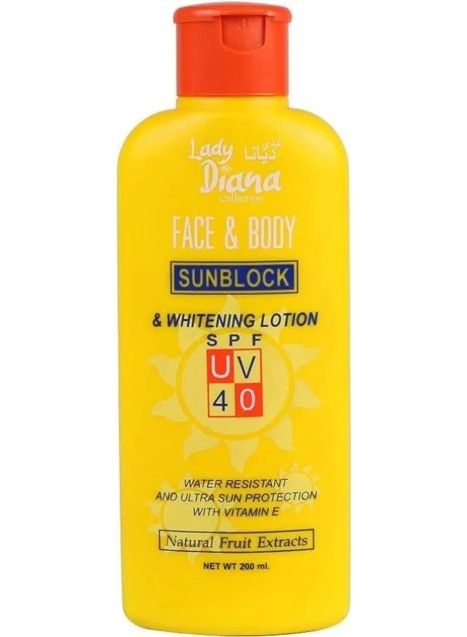 Lady Diana Face, Body Sunblock Lotion SPF-40 (200ml)